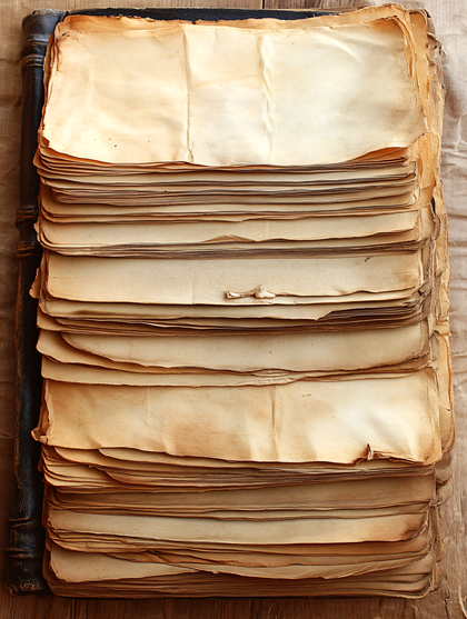 Old Book with Yellowed Pages