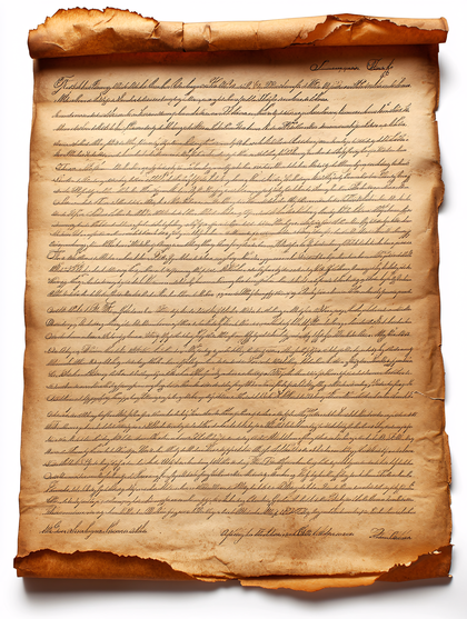 Old Manuscript Scroll