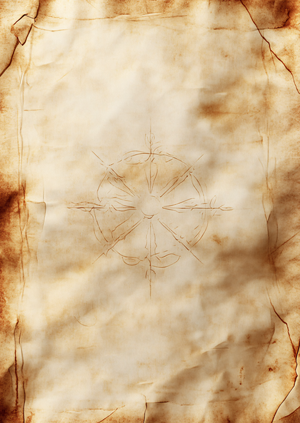 Antique Compass Rose on Aged Paper