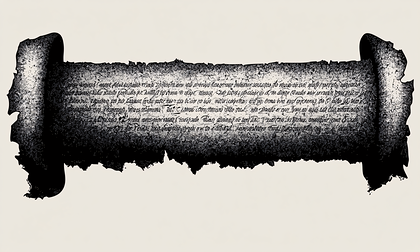 Old Scroll with Handwritten Text