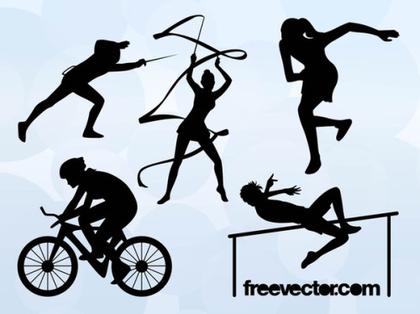 Olympic Sports Silhouettes Free Vector