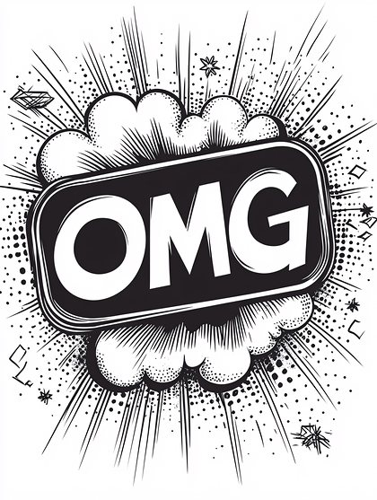 OMG Comic Book Style Exclamation