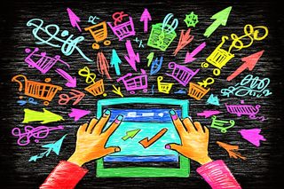 Online Shopping on Tablet