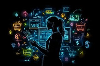 Online Shopping Silhouette