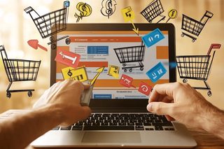 Online Shopping With Laptop