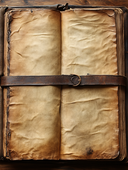 Open Antique Book