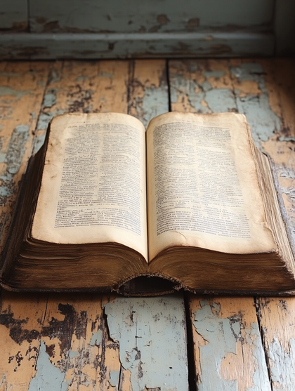 Open Antique Book