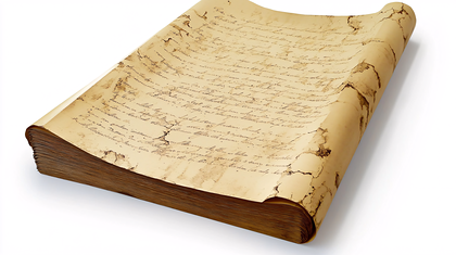 Open Antique Manuscript Book