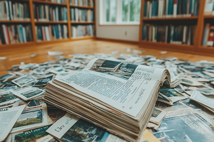 Open Book on Scattered Papers