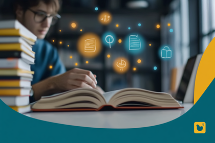 Open Book With Education Icons