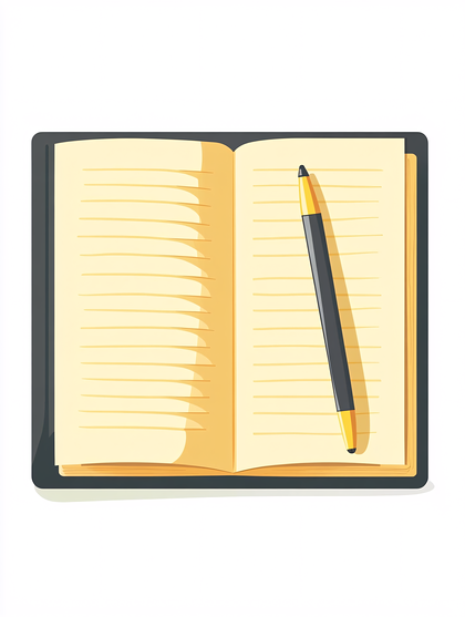 Open Notebook With Pen