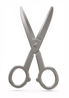 silver scissors isolated