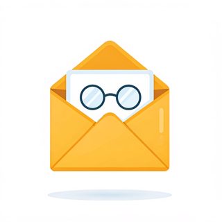 envelope with glasses