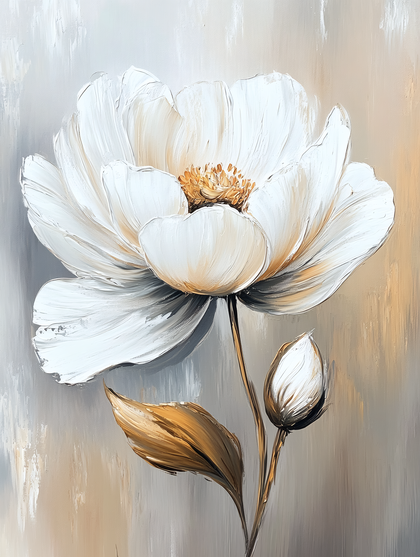 Opulent White Peony