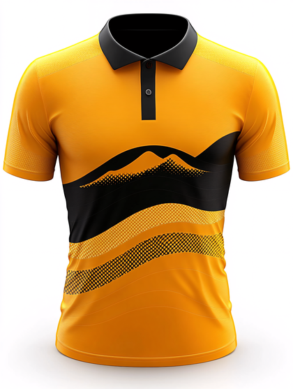 Orange And Black Polo Shirt