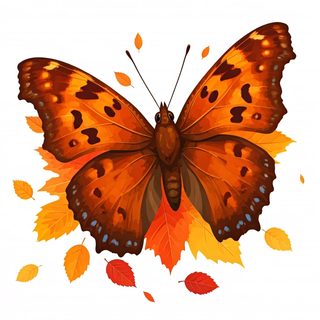 autumn butterfly illustration