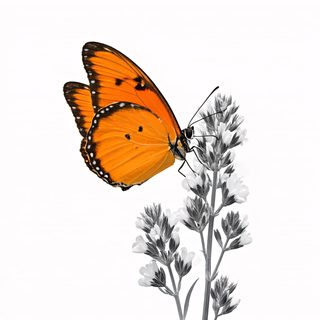 Orange Butterfly on Flower