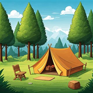 camping tent forest