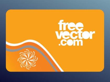 Orange Card Free Vector