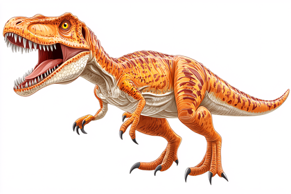 Orange Dinosaur Illustration