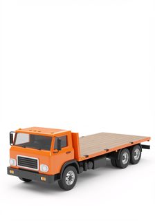 orange flatbed truck