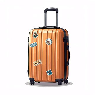 orange travel suitcase