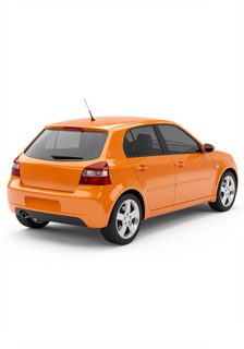 orange hatchback car