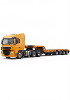 Orange Truck Trailer