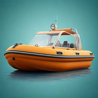 Orange Inflatable Boat