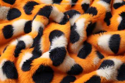 Orange Leopard Print Fur Texture