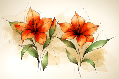 Orange Lily Duo