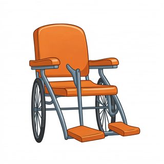 orange medical wheelchair