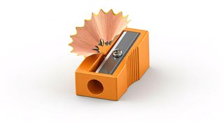 orange pencil sharpener