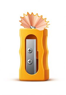 orange pencil sharpener
