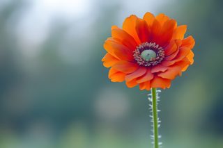 Orange Poppy Bloom