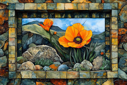 Orange Poppy Garden