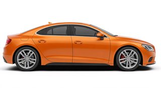 orange sedan car