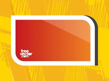 Orange Sticker Template Free Vector