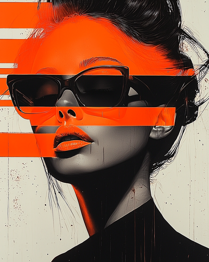 Orange Striped Portrait