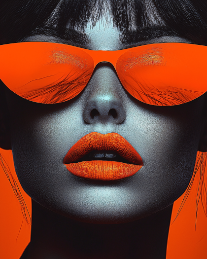 Orange Sunglasses Beauty