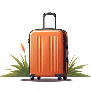 Orange Travel Suitcase