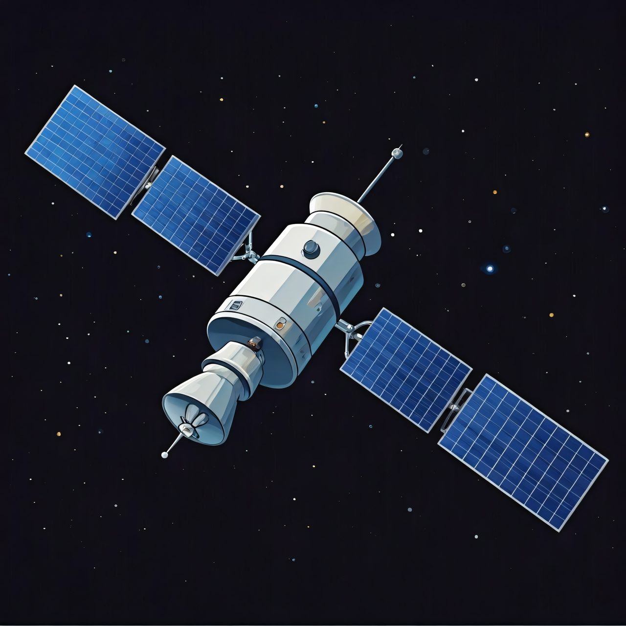 orbiting space satellite