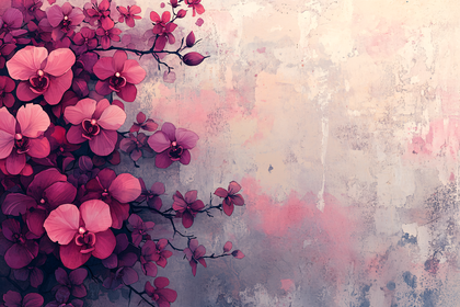Orchid Bloom on Textured Background