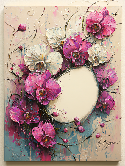 Orchids in a Heart Shape