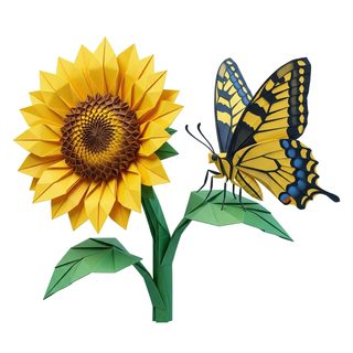 Origami Sunflower Butterfly