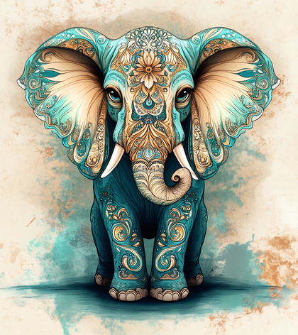 Ornamental Elephant Portrait