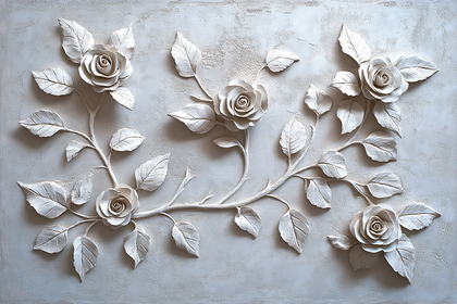 Ornamental Wall Relief Roses