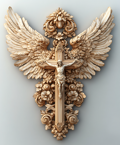 Ornate Angelic Crucifix