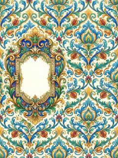 baroque damask frame