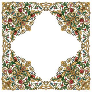 baroque floral frame